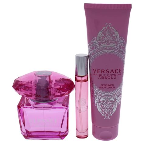 versace paarse fles|Versace perfume set.